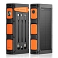 thumbnail image 1 of Power Bank Wireless Charger 49800mAh Built in Hand Crank and 3 Cables 18W Fast Charging Power Bank 7 Outputs & 4 Inputs Solar Portable Charger, SOS/Strobe/Strong Flashlights, Compass, 1 of 10