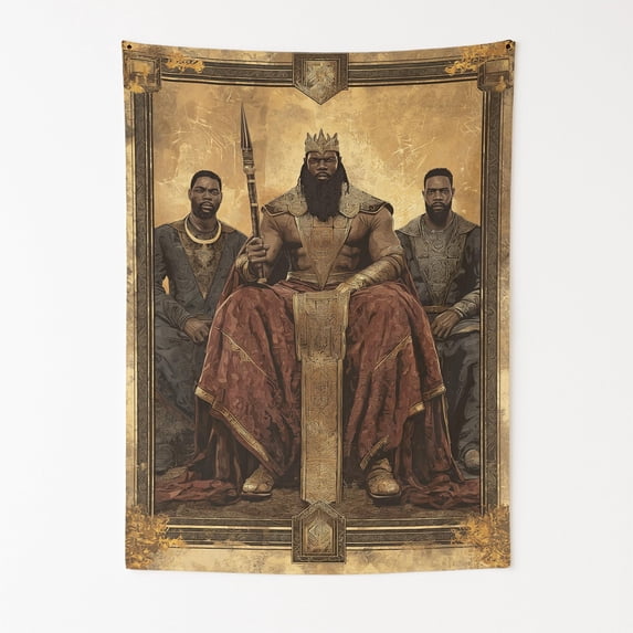 The Power of Black Kings Wall Tapestry for Bedroom by DC | African American Tapestry Wall Hanging & Aesthetic Decor for Dorm, Living Room, Picnic & Home | 45"x60"