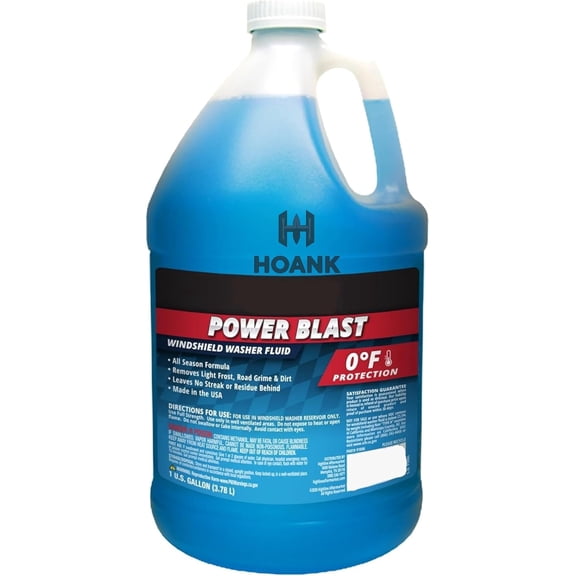 Power Blast Windshield Washer Fluid, 0°F Protection, Blue, 1 Gallon Jug, Ready to Use (1 GALLON, Blue Power Blast 0°F)