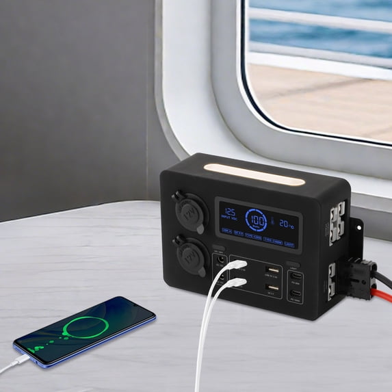 Power Box with USB DC12V PD Outlets, RV Mini Power Distribution Box, Multifunctional Power Box