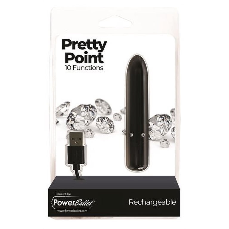 Power Bullet Pretty Point 10 Functions Bullet Vibrator, Black - Walmart.com