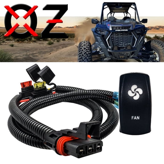 Power Bus Bar Plug Wire Kit with On/Off FAN Rocker Switch Compatible with Polaris Pulse Power Busbar RZR Pro Ranger Crew XP 2018-2023