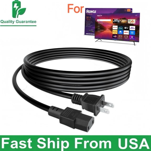 Power Cable Compatible with TCL Roku 55 65 75 Class 6 Series R635 55R635 65R625 65R635