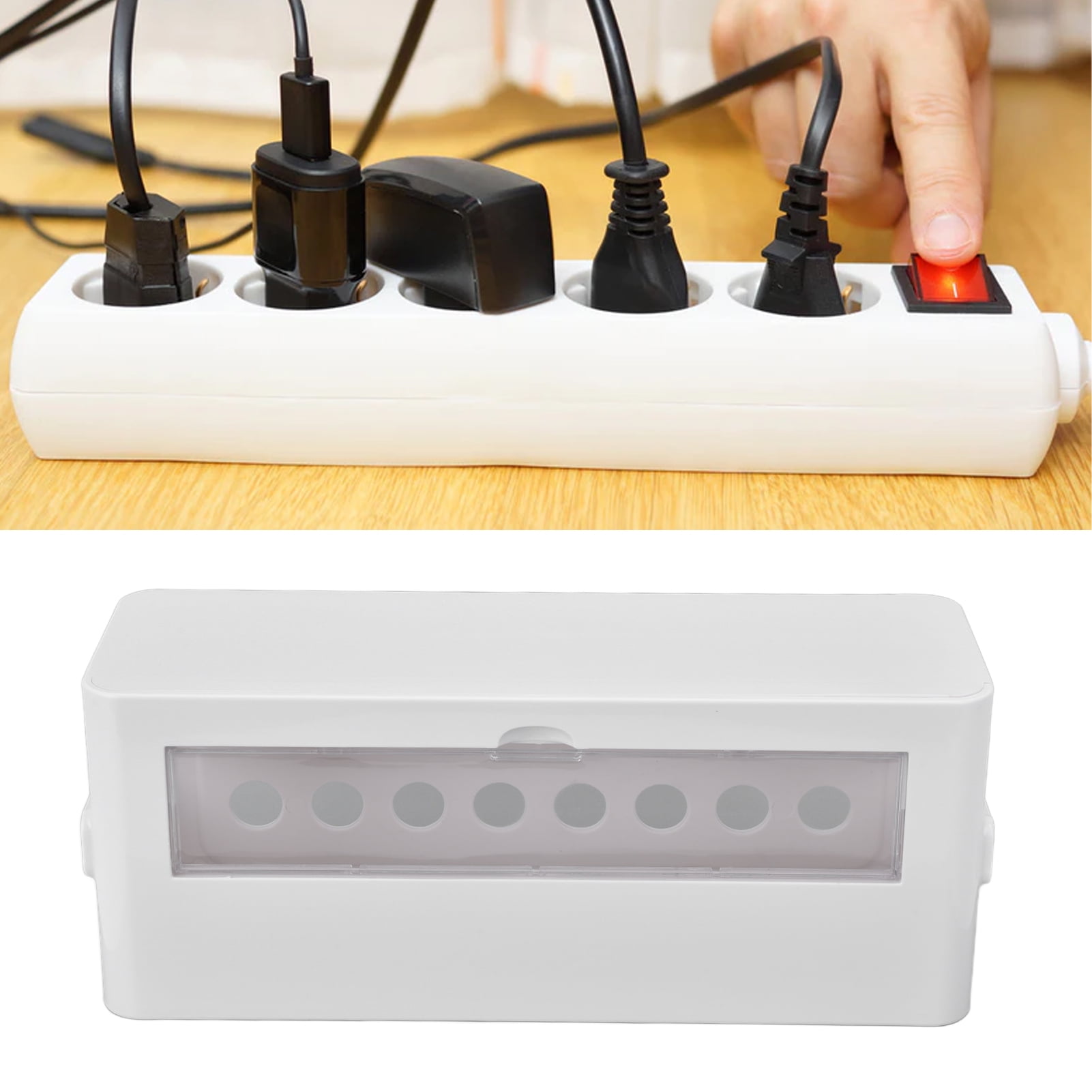 Power Cable Management Box, Large Multifunctional Cord For Desk TV
