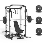 ALLVIATE Power Cage, 2000LBS Space Saving All-in-One Design, Cable Crossover and Dual Independent Pulley System, Heavy Duty Full Body Workout Cage with Complete Training Attachments for Home Gym