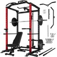 thumbnail image 1 of Power Rack Power Cage with LAT Pulldown Attachment and Pull Up Bar,2000LBS Squat Rack for Home Gym, 1 of 13