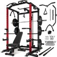 thumbnail image 1 of Power Cage, 2000LBS Squat Rack with LAT Pulldown, Multi-Function Weight Cage Strength Training Machine, Workout Cage with More Attachments for Home Gym Garage, 1 of 10