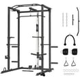 Power Cage, MultiFunctional Power Rack with LAT Pulldown Cable Pulley