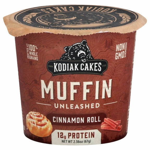 Power Cakes Kodiak Cinnamon Roll Muffin (Pack of 2)