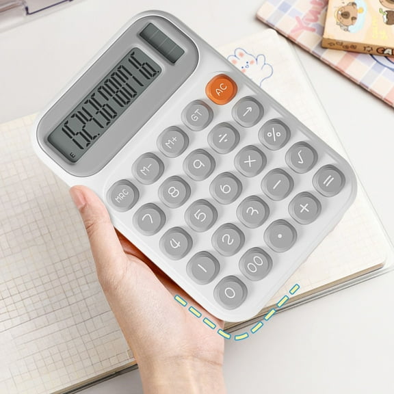 Power Calculator High Aesthetics Value Portable Solar Computer Designed For Student Finance And Office Use, Basic Desk Calculator Handheld Calculator for Students Accounting Office Supplies