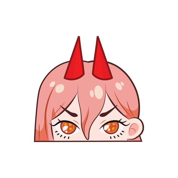 Power Chibi Peeker Sticker  Chainsaw Man Anime Vinyl Decal | Laptop, Notebook, or Water Bottle Sticker