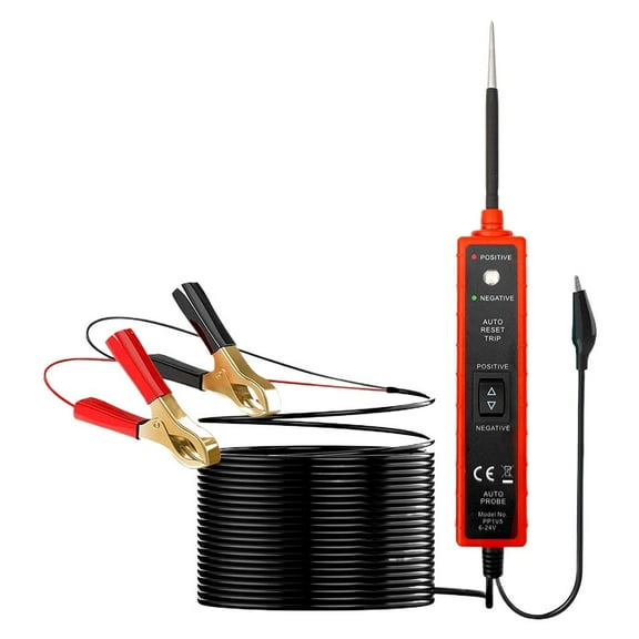 Power Circuit Probe Tester – 6V-24V Automotive Test Light with Sharp Probe & 16Ft Test Cable, Automotive Short Circuit Located and Component Activated, Electric Test Pen for Car Battery