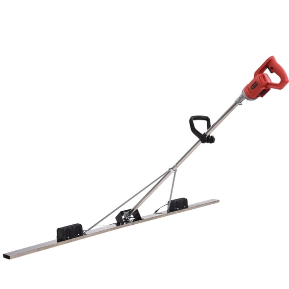 Power Concrete Screed Vibratory Kit Concrete Finishing Tool with 5.9ft Board, Battery Powered Concrete Sidewalk Leveling Tamper Ruler, Cordless Electric Screed Cement Finishing Vibrating Machi