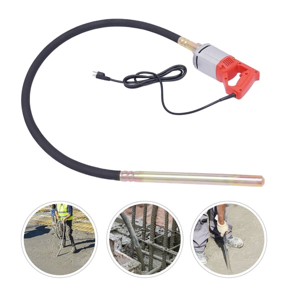 Power Concrete Vibrators 1300W 110V Concrete Vibrator with 2m (6.6ft) Copper Shaft Rod
