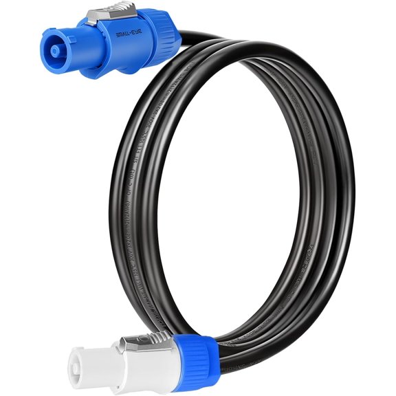Power Connector Extension Cable 10 ft, 12AWG Input to Output | Heavy-Duty Power Extension, Secure Locking Connection, Stable Power Transfer, Professional Stage Applications