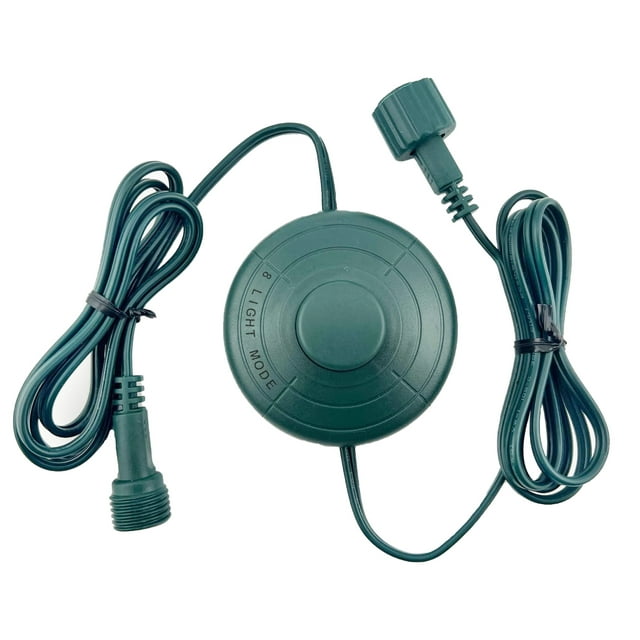 Power Cord 6Ft with 8 Lights Modes Foot Switch for Christmas Tree