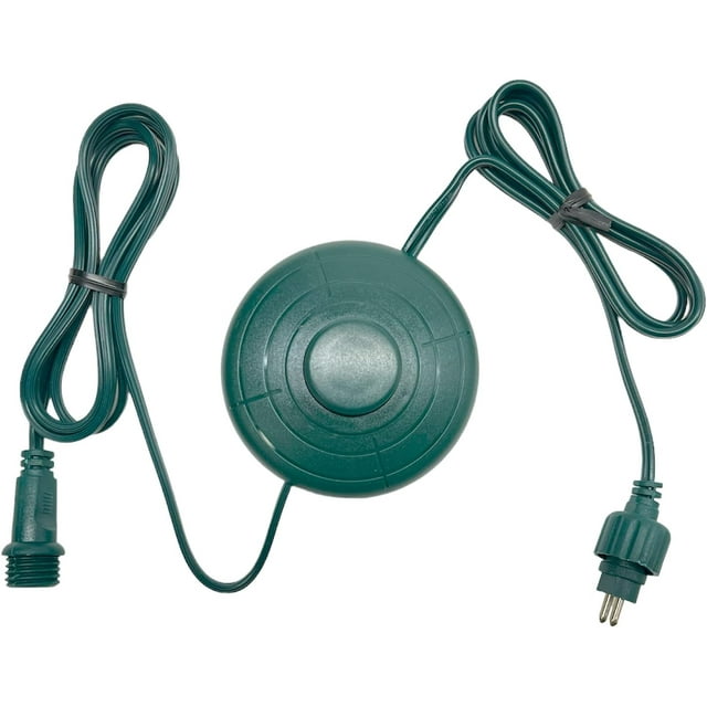 Power Cord 6Ft with On/Off Foot Switch for Christmas Tree Lights