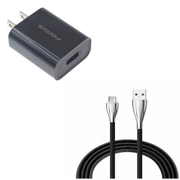 Power Cord 6ft USB Cable w USB 18W Quick Home Charger Z1N for Alcatel Jitterbug Smart 2, REVVL 2, 1x Evolve - ASUS ZenFone Max Plus M1 5Q - BLU S1, Vivo XL4 XI, Studio X8 HD, Pure View