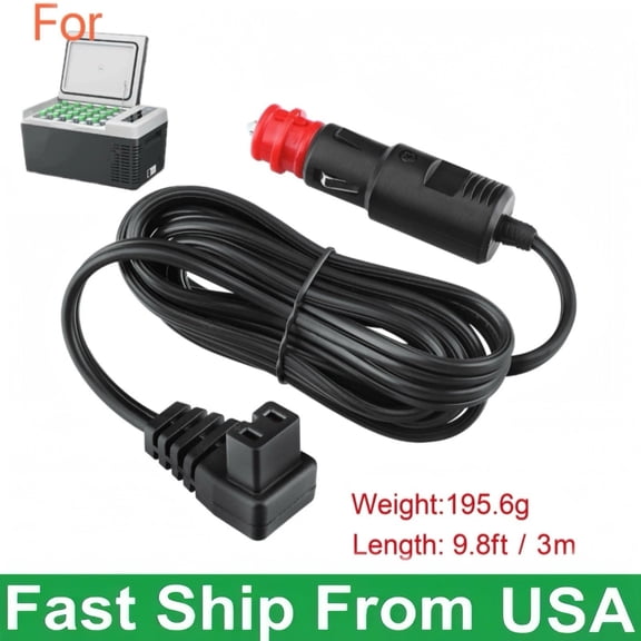 Power Cord Cable Compatible with 12V Fridge Freezers DC 12V Car Refrigerator RV Refrigera
