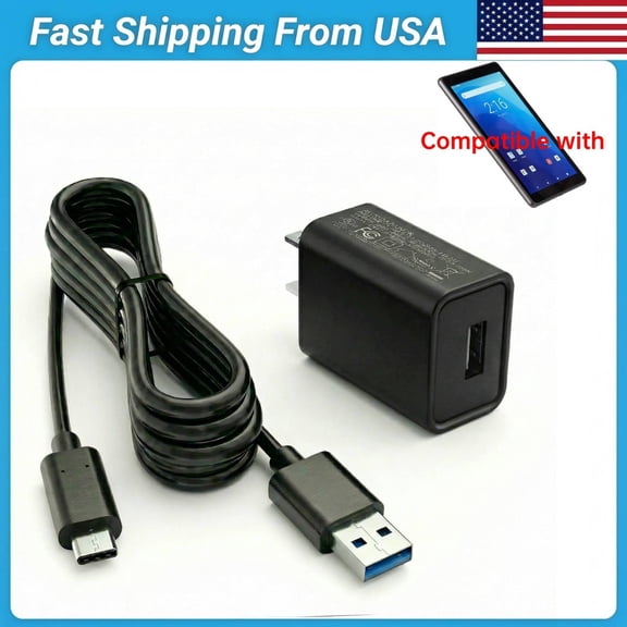 Power Cord Compatible with Onn Pro 8"/Pro 10.1"/ONN Surf 8"/ONN Surf 10.1" Gen2 Model Tablet