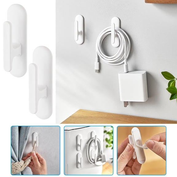 Power Cord Organizer for Kitchen Appliances | Multi-Functional ABS Cable Management Wrap | Durable & Lightweight Cord Holder for Toaster Coffee Maker Air Fryer | Easy Install | 2 Pack | 2.75x0.78 in