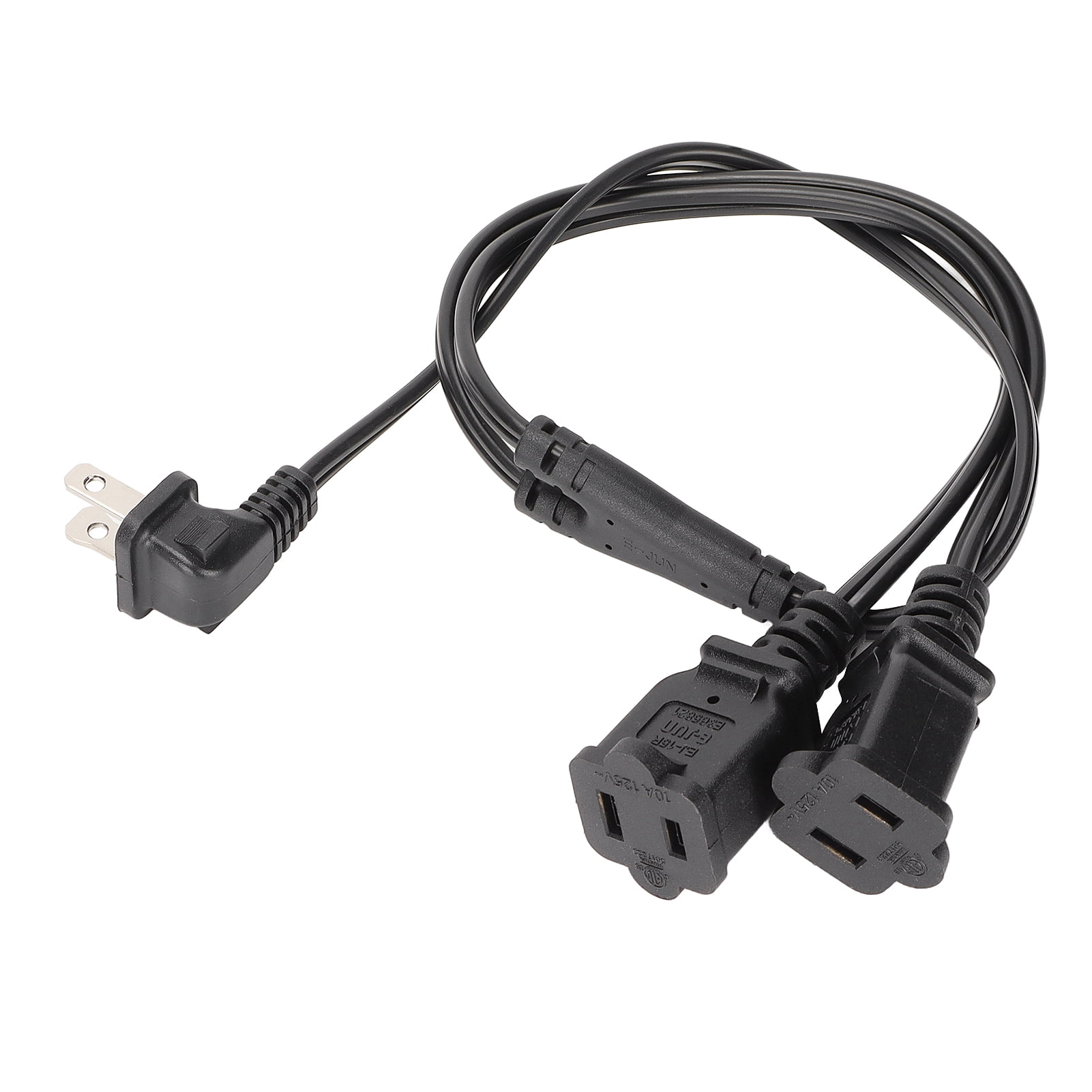 Power Cord Splitter, Power Cord Extension Y Splitter US Plug 125V 0.64m / 2ft NEMA 115P Male To