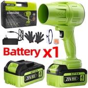 Power Cordless Leaf Blower 20V 1 Battery Handheld for Yard, Lawn, Driveway & Snow,260 Cfm/76 mph Air Speed & 29000 RPM,Variable Speed, Lightweight
