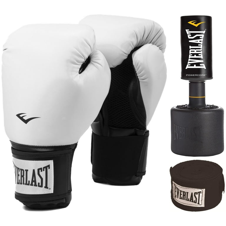 Power Core Heavy Bag, Pro Glove 12OZ White Glove, Core Hand Wraps