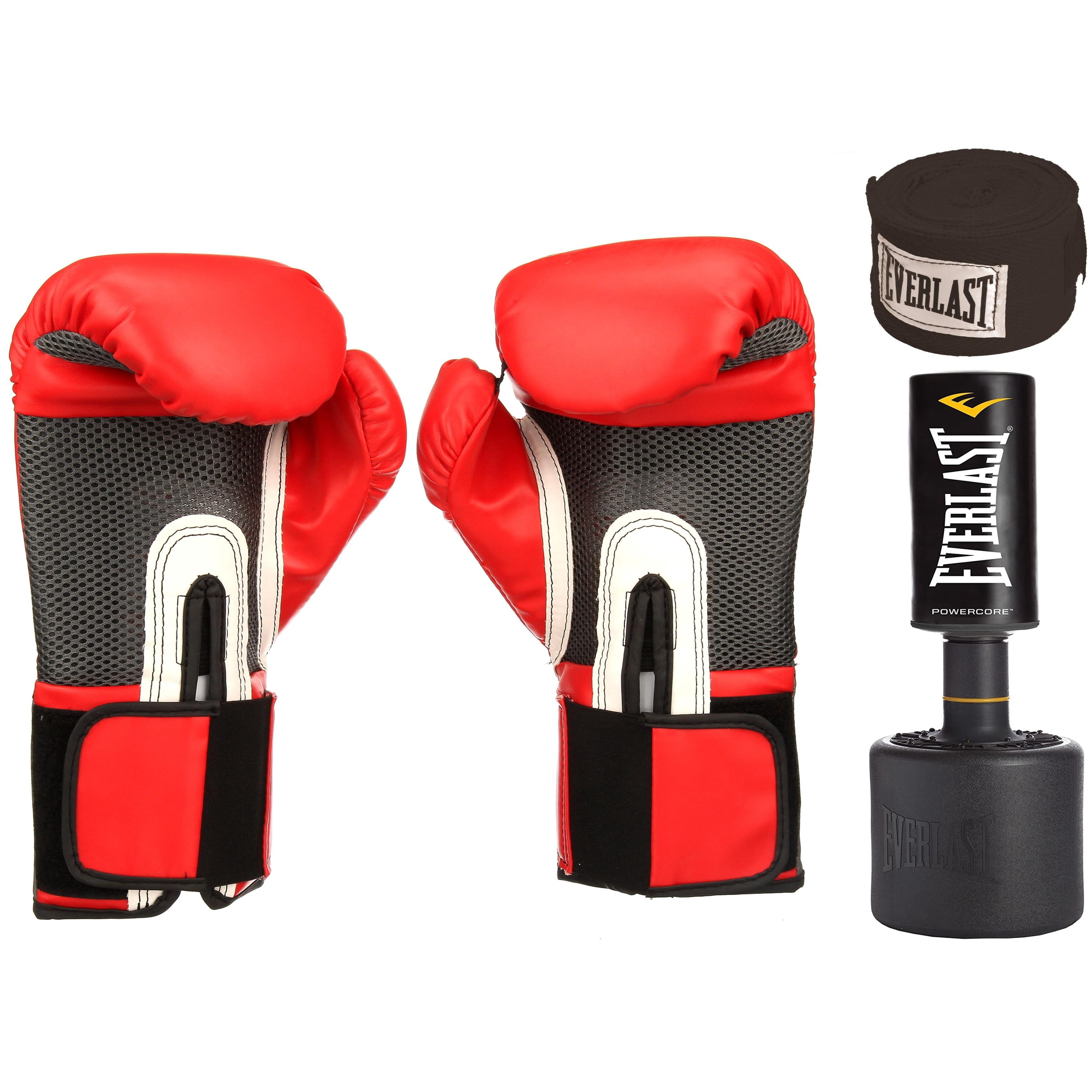 Power Core Heavy Bag, Pro Glove 14OZ Red Glove, Core Hand Wraps
