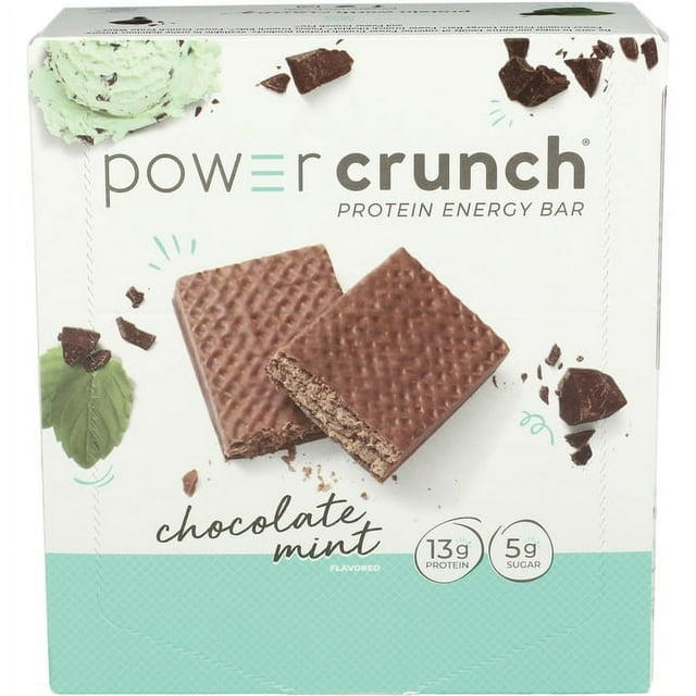 Power Crunch ORIGINAL Protein Energy Bar Chocolate Mint, 1.4 oz, 12