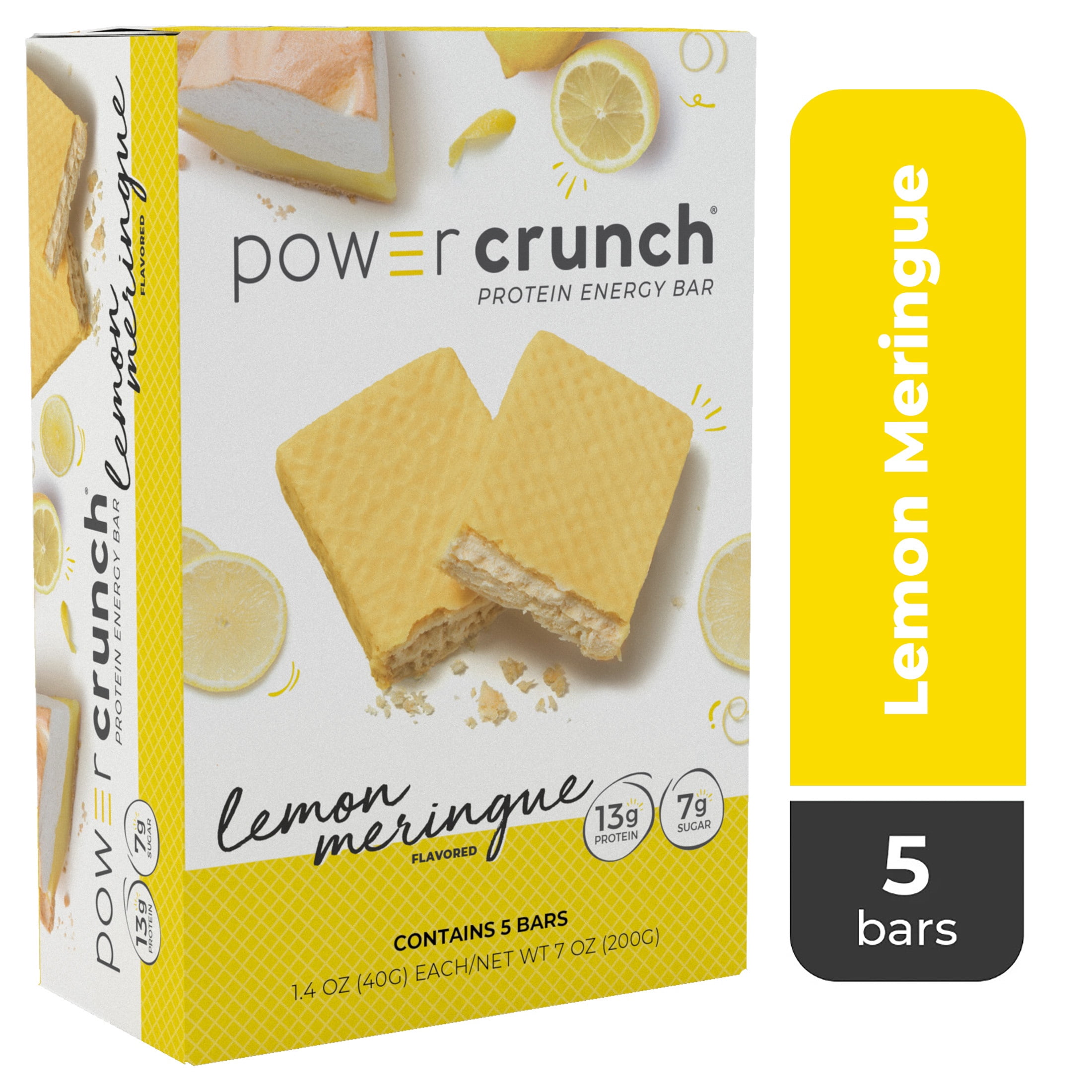Power Crunch ORIGINAL Protein Energy Bar Lemon Meringue, 7 oz, 5 count