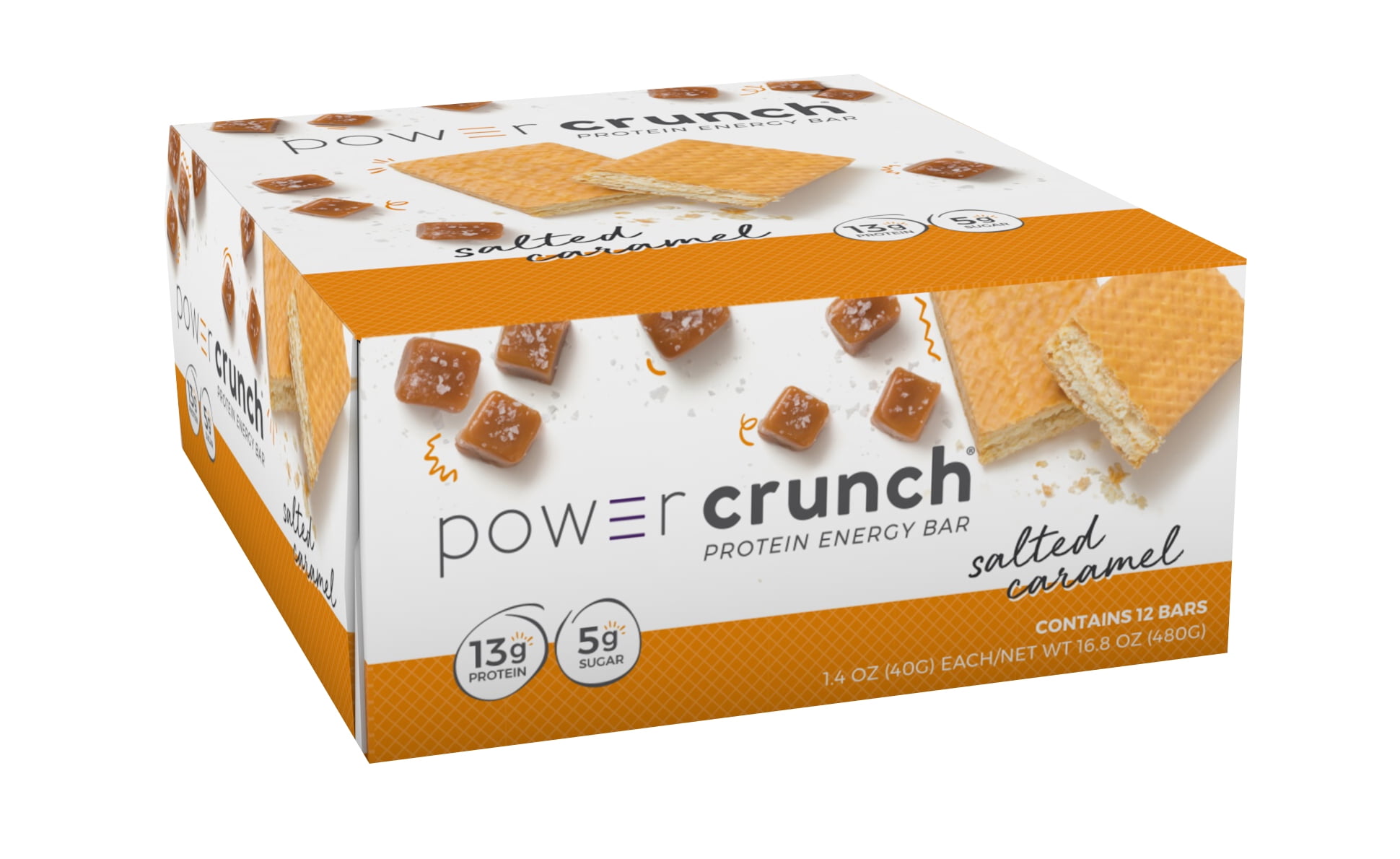 Power Crunch ORIGINAL Protein Energy Bar Salted Caramel, 1.4 oz, 12 count