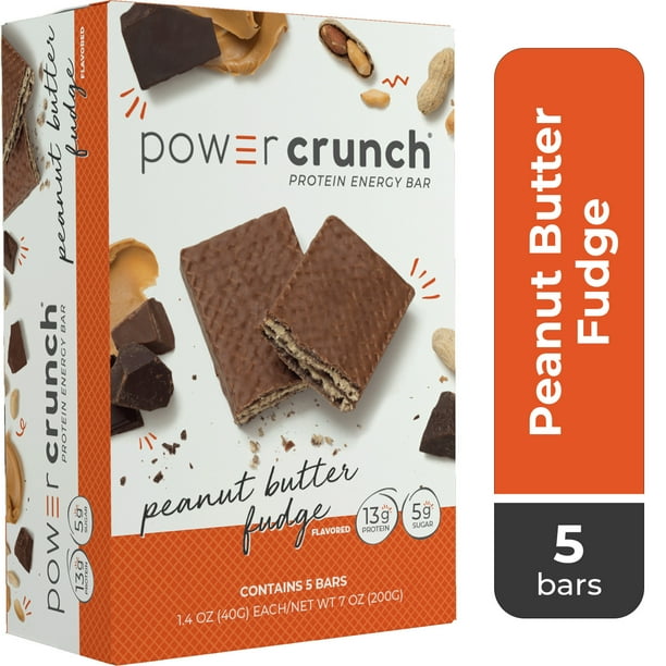 Power Crunch Original Protein Energy Bars, Peanut Butter Fudge, 5 Ct