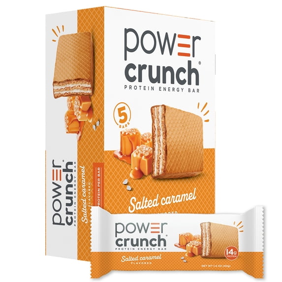 Power Crunch Salted Caramel Bars 1.4oz, 5 Count