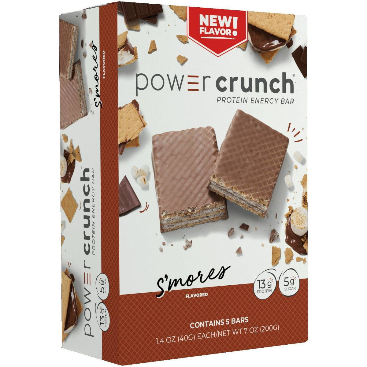 2X - Power Crunch Original S'MORES Nutrition Bars - 7oz/5ct