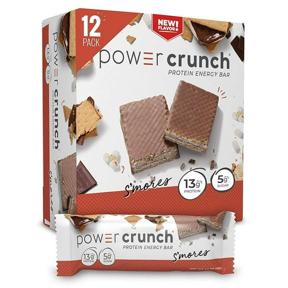 Power Crunch Protein Energy Wafer Bar - Smore's (12-Pack)