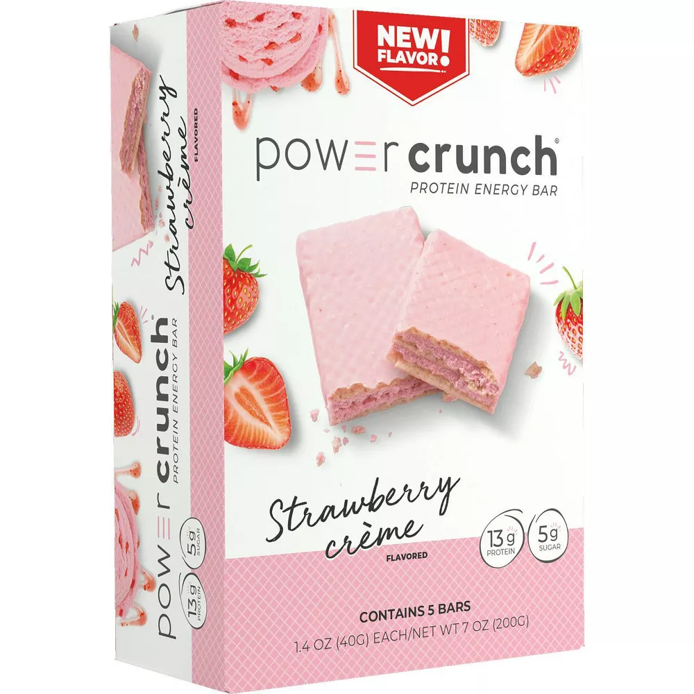 Power Crunch Strawberry Cream Wafer Protein Energy Bar - 5pk