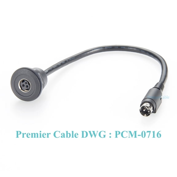 Power DIN 3Pin Male to Female Extension Cable Flush Panel Mount Bulkhead DIN 3-Pin Audio Cable for LED Light, Industrial