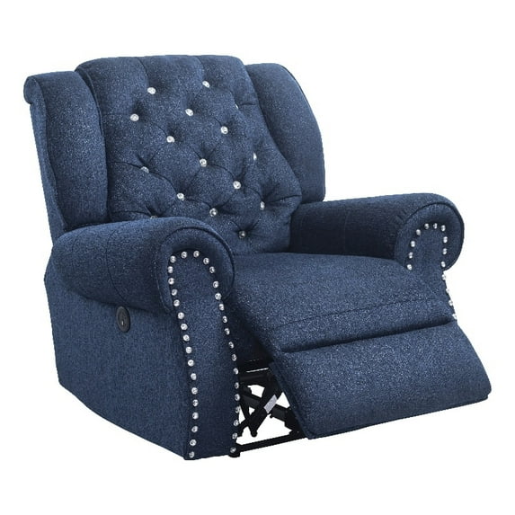 Global Furniture USA Grace Dark Blue Power Recliner