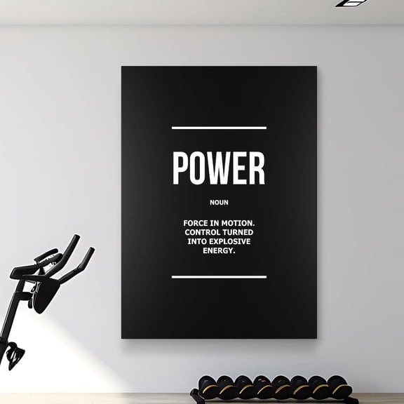 Power Definition Typography Gym Motivation or Athlete Sports Inspirational Poster