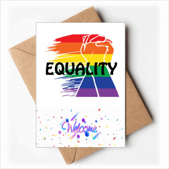 Power Differentiation Identity Rainbow Equality Welcome Back Greeting Cards Envelopes Blank