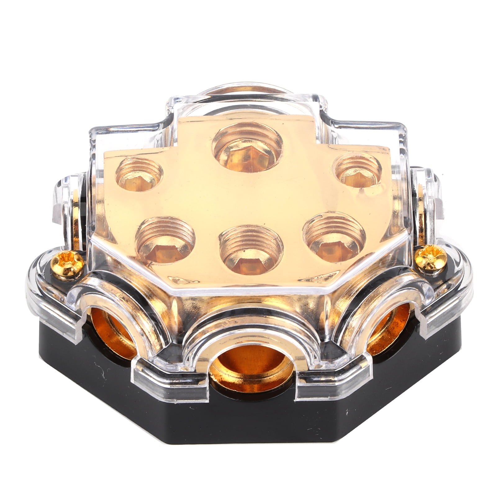 Power Distribution Block 1 in 5 Ways Out Ground Cable Splitter