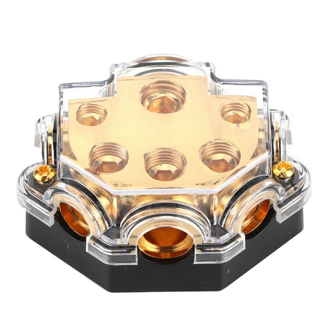 Power Distribution Block 1 in 5 Ways Out Ground Cable Splitter