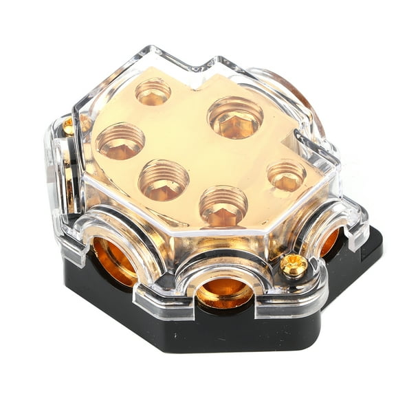 Power Distribution Block 1 in 5 Ways Out Ground Cable Splitter Distributor for Auto Car Boat