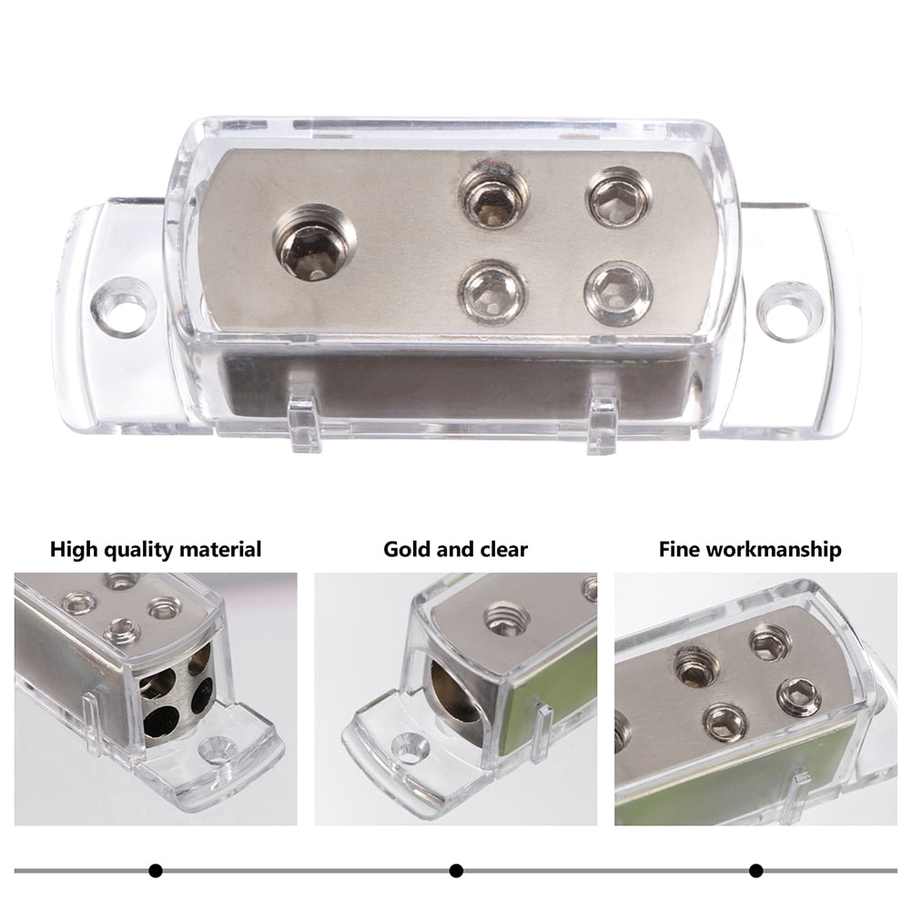 Power Distribution Block 2pcs 4 Ways Brass Power Distribution Block Car