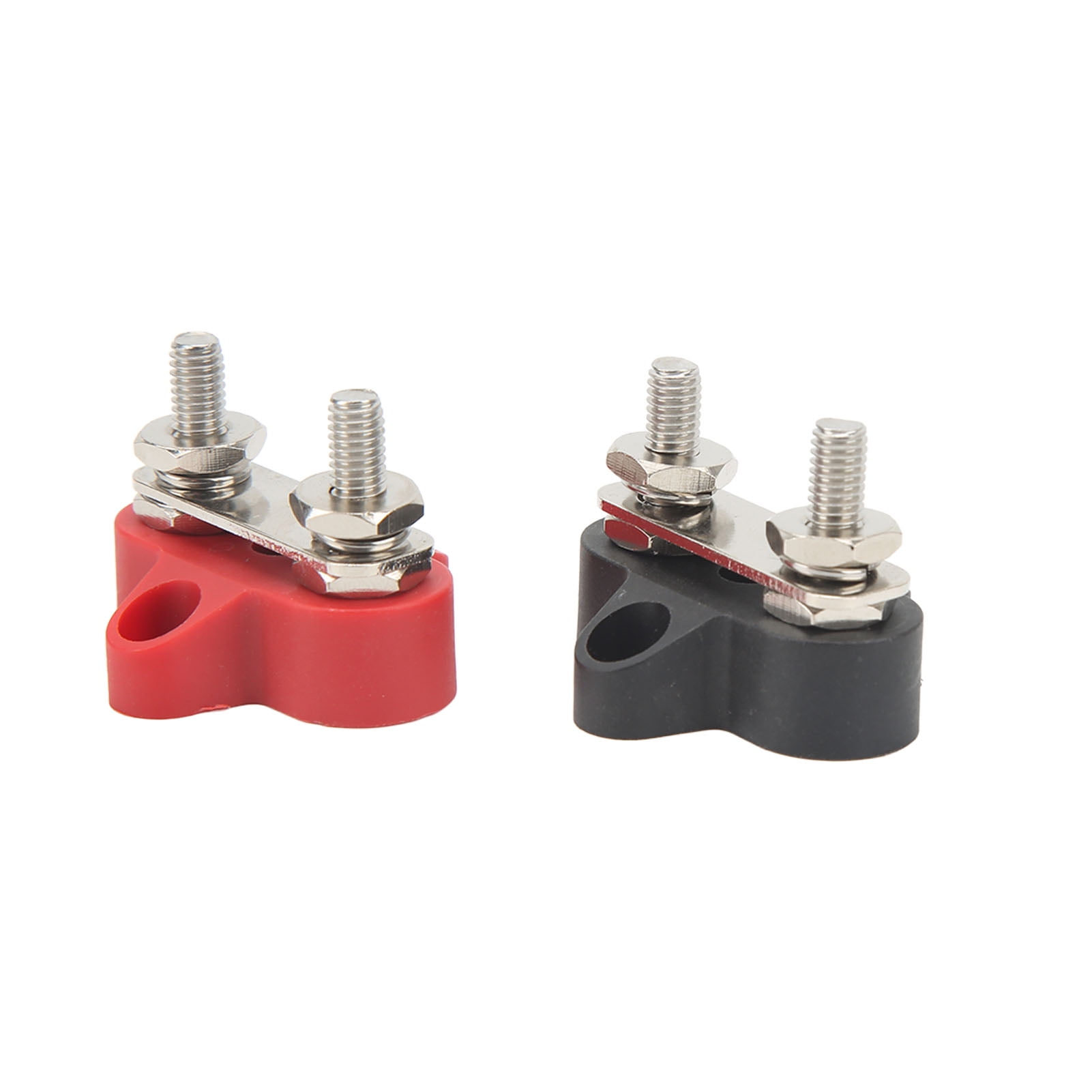 Power Distribution Block, 2pcs Power Distribution Terminal Block 48V M6 Positive Negative 2