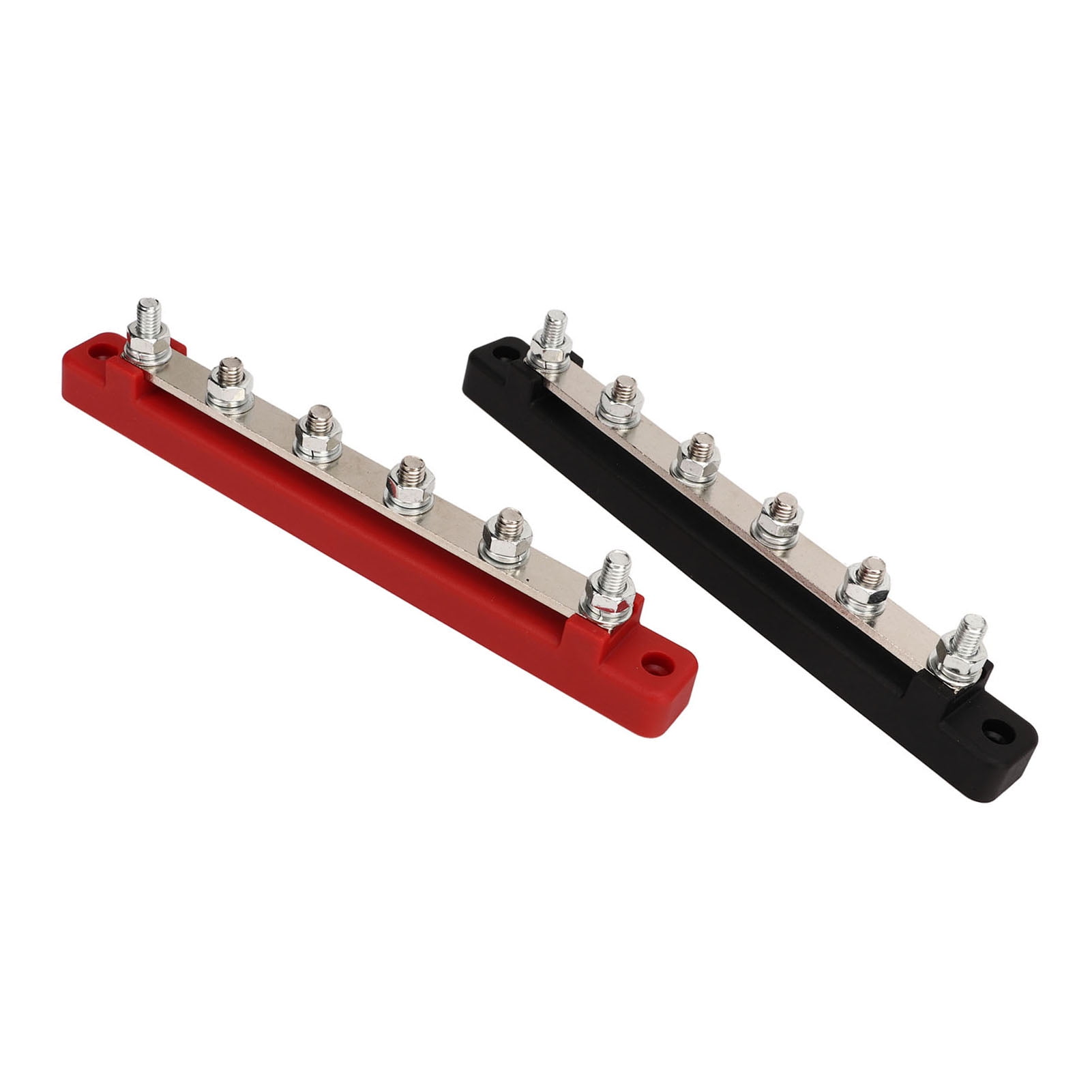 Power Distribution Block, Battery Bus Bar Universal 2Pcs 6 Studs Heavy