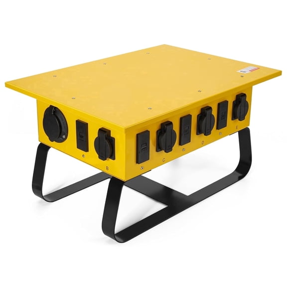 Zuomeng 50A Power Distribution Box, California TwistLock, Temporary Power Center for Job Sites & Events, 1 Pack