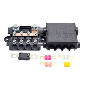 Power Distribution Fuses Holder 5 Poles Bus Bar Fuse Holder 4+1 Way Safety Bolt Type Fuse Box Easy to Installation