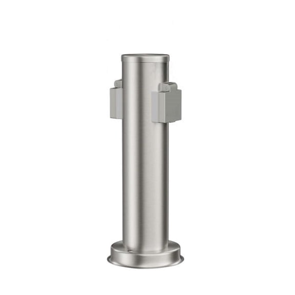 Power Distribution Garden Socket Column 2-Way Power Outlet Compact Round Shape